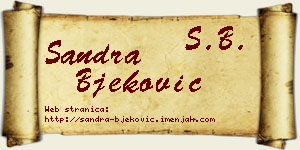 Sandra Bjeković vizit kartica